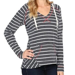 Columbia PFG Tropic Haven Stripe Kangaroo Pockets Hoodie